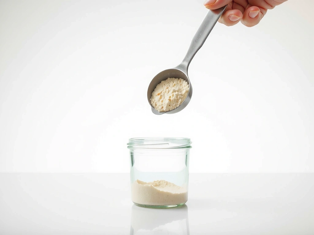 Whey Protein Scharfbild aus Labor-ähnlicher Atmosphäre